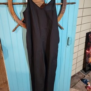 UNIQLO black, linen, jumpsuit